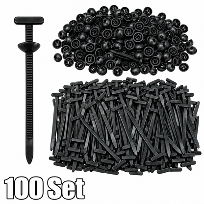 Heavy Duty 100pcs Nylon Universal Cable Tie Buckle  Self-Locking Free Ship