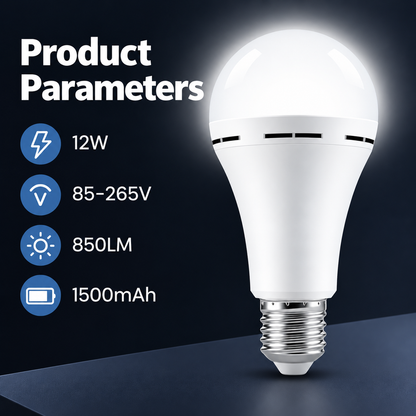 4-Pack Rechargeable LED Emergency Light Bulbs E26/E27 6000K, 12W
