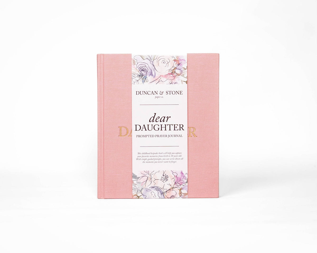 Dear Daughter Pink Hardcover Memory Book – Childhood Keepsake & Guided Prayer Journal