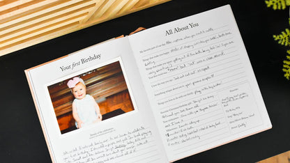 Dear Daughter Pink Hardcover Memory Book – Childhood Keepsake & Guided Prayer Journal