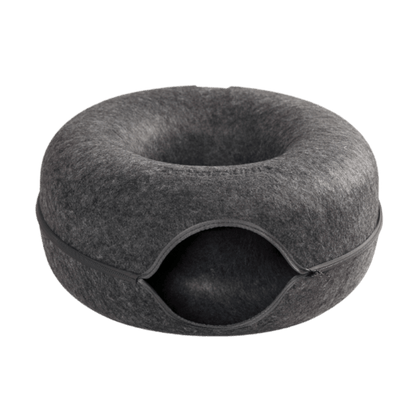 Jumbo Cat Scratcher Cave – 2-in-1 Felt Cat Tunnel, Hideaway Bed & Interactive Play Space