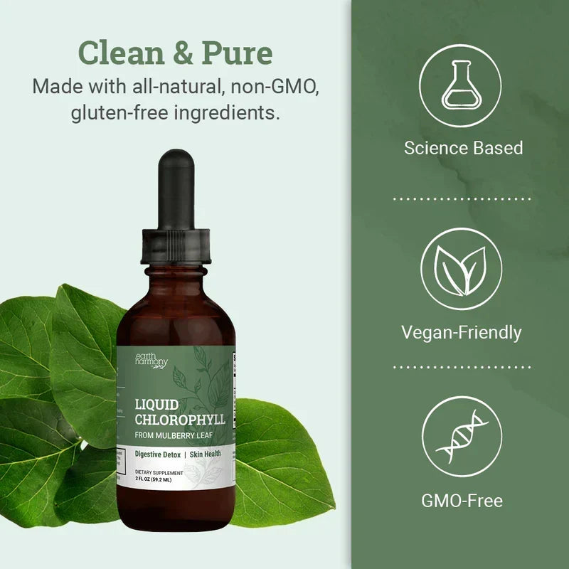 Vegan Lymphatic Drainage Drops - Earth Harmony Lymph Detox with Soursop, Cat's Claw, Astragalus - 2 Oz Liquid Supplement