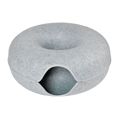Jumbo Cat Scratcher Cave – 2-in-1 Felt Cat Tunnel, Hideaway Bed & Interactive Play Space