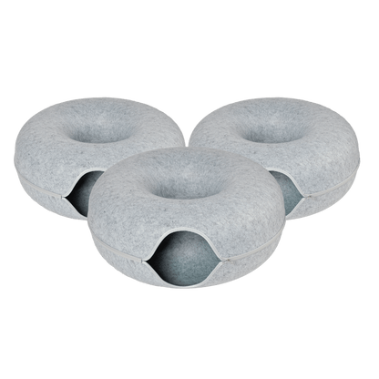 Jumbo Cat Scratcher Cave – 2-in-1 Felt Cat Tunnel, Hideaway Bed & Interactive Play Space