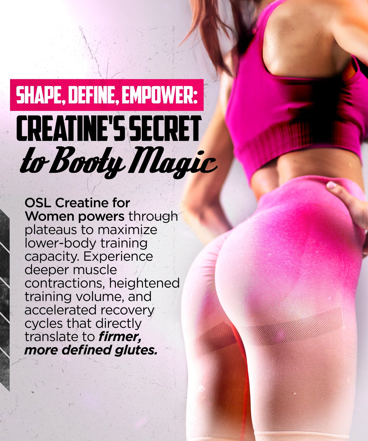 Old School Labs Creatine Monohydrate for Women – Collagen + BCAAs, 30 Servings