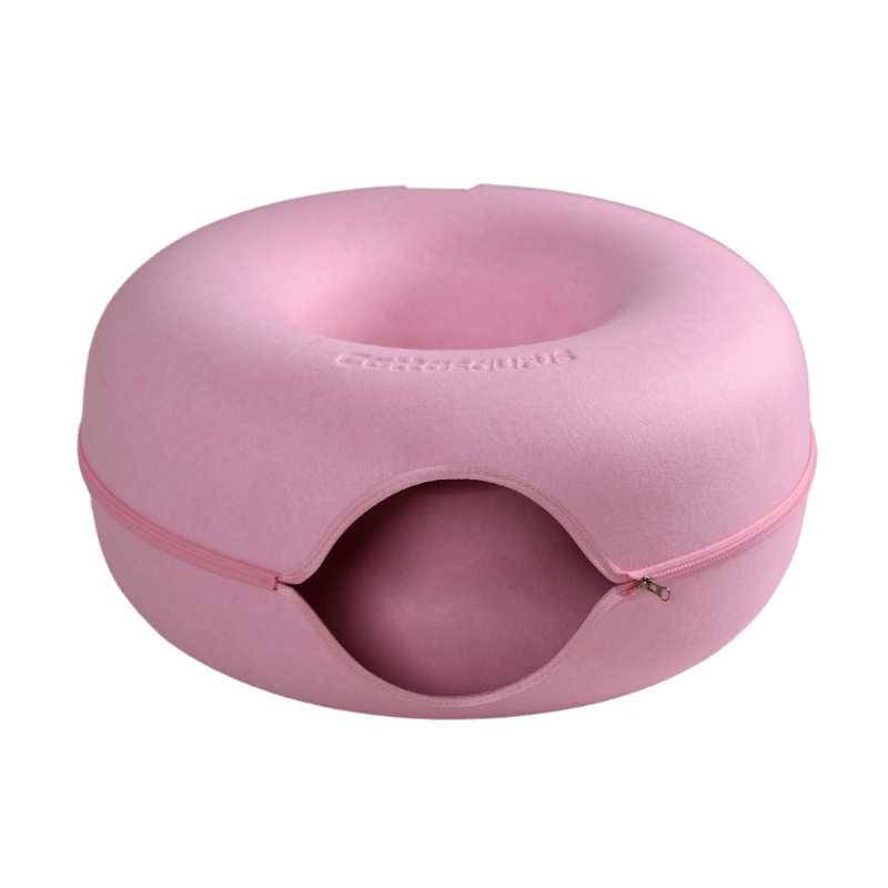 Jumbo Cat Scratcher Cave – 2-in-1 Felt Cat Tunnel, Hideaway Bed & Interactive Play Space