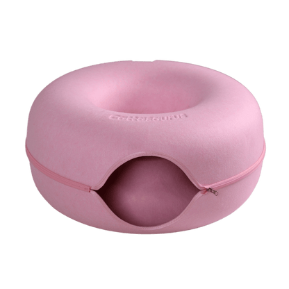 Jumbo Cat Scratcher Cave – 2-in-1 Felt Cat Tunnel, Hideaway Bed & Interactive Play Space