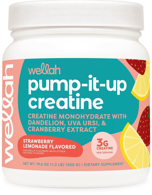 Pump-It-Up Creatine (50 Servings, Strawberry Lemonade) - Cranberry Extract