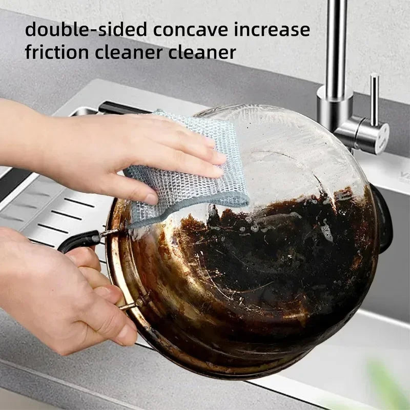 Steel Wire Cleaning Cloths – Kitchen Scrubbing Dish Rags 10 Pack