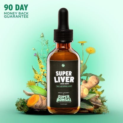 Super Bonsai Super Liver Drops – Herbal Liver Support Liquid Supplement, Daily Detox Formula, 30mL