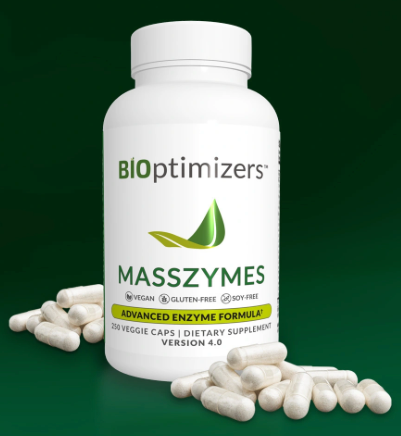BIOptimizers MassZymes Advanced Digestive Enzyme Formula – 120 Veggie Capsules