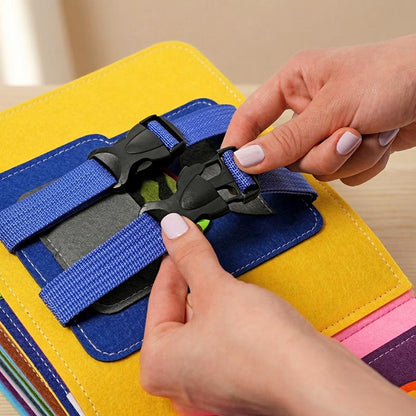 Montessori Busy Book for Toddlers – Interactive Soft Felt Activity Book for Early Learning & Fine Motor Skills