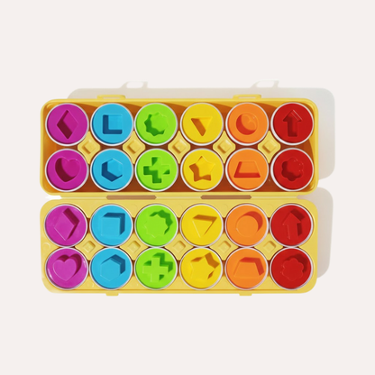 Montessori Geometric Egg Matching Toy – Early Learning Puzzle for Colors, Shapes & Fine Motor Skills