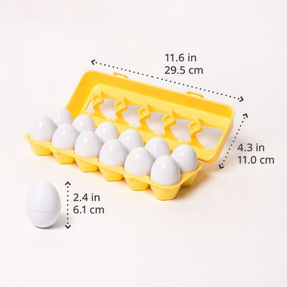Montessori Geometric Egg Matching Toy – Early Learning Puzzle for Colors, Shapes & Fine Motor Skills