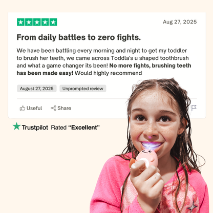 Toddla™ Kids U-Shaped 360° Toothbrush – Soft Silicone Automatic Toothbrush for Toddlers & Children