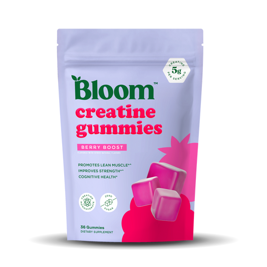 Bloom Creatine Gummies – 5g Creatine Monohydrate, Zero Sugar Berry Boost – 36 Count