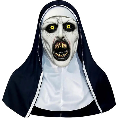 Home Supplies Scary Nun Latex Mask Full-Head Halloween
