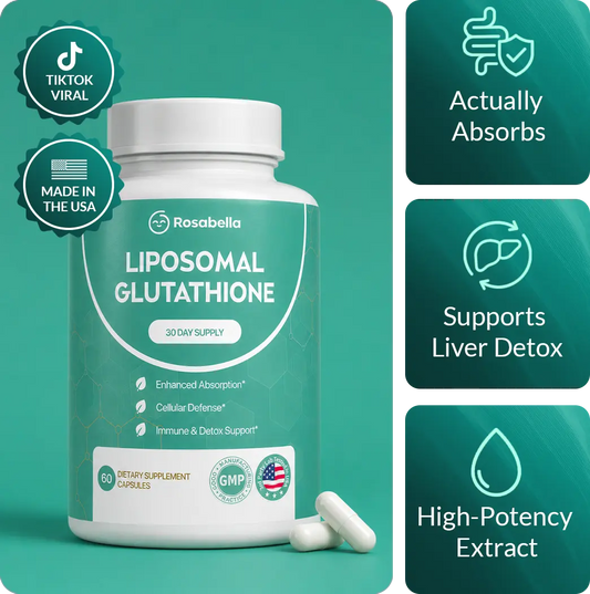 Rosabella Liposomal Glutathione – Advanced Antioxidant & Cellular Support, 60 Capsules