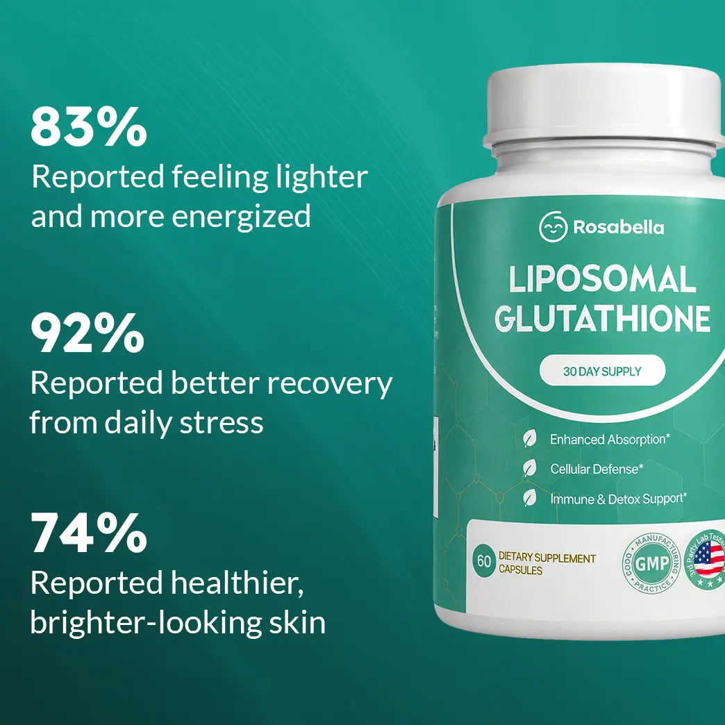 Rosabella Liposomal Glutathione – Advanced Antioxidant & Cellular Support, 60 Capsules