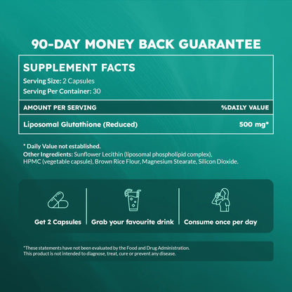 Rosabella Liposomal Glutathione – Advanced Antioxidant & Cellular Support, 60 Capsules