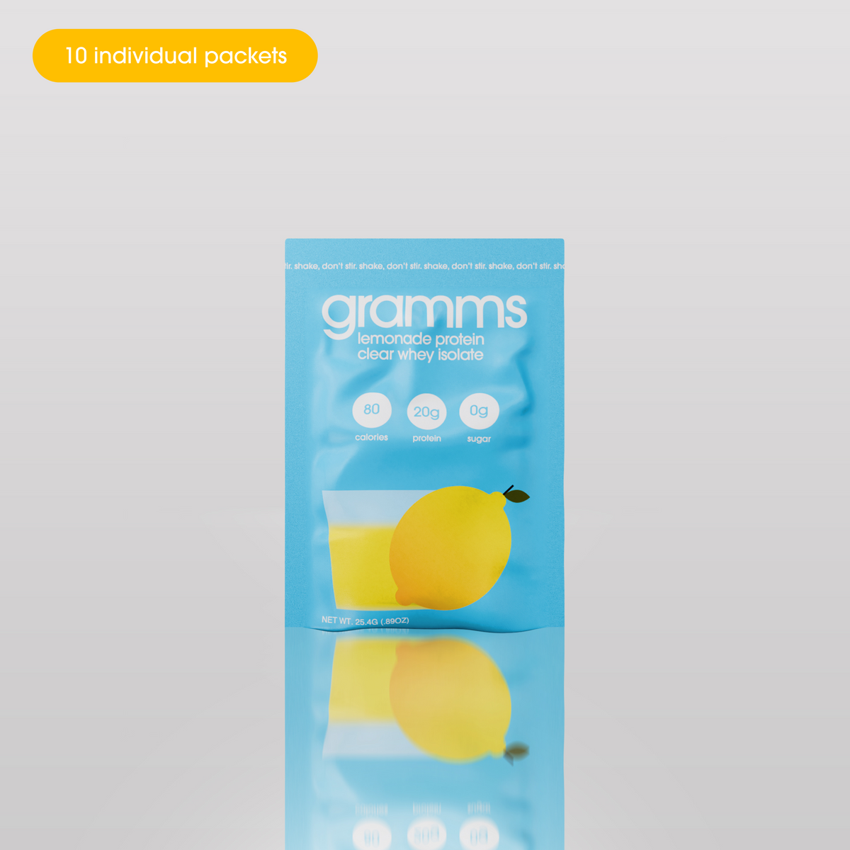 gramms Lemonade Clear Whey Protein – 20g Protein, 80 Calories, Zero Sugar