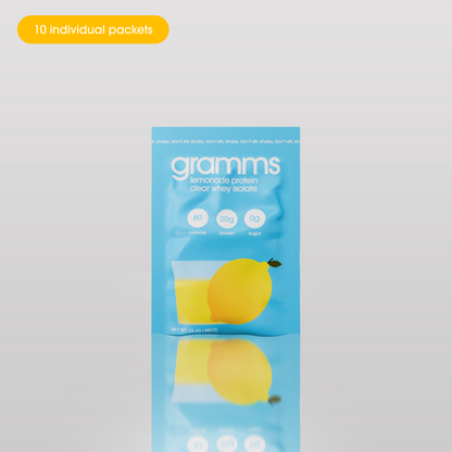 gramms Lemonade Clear Whey Protein – 20g Protein, 80 Calories, Zero Sugar