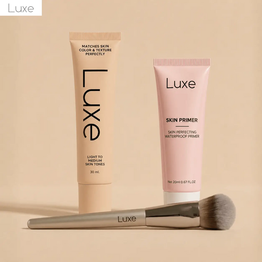 Luxe Perfect Match Trio – Adaptive Skin Tone Foundation & Flawless Finish Makeup Set