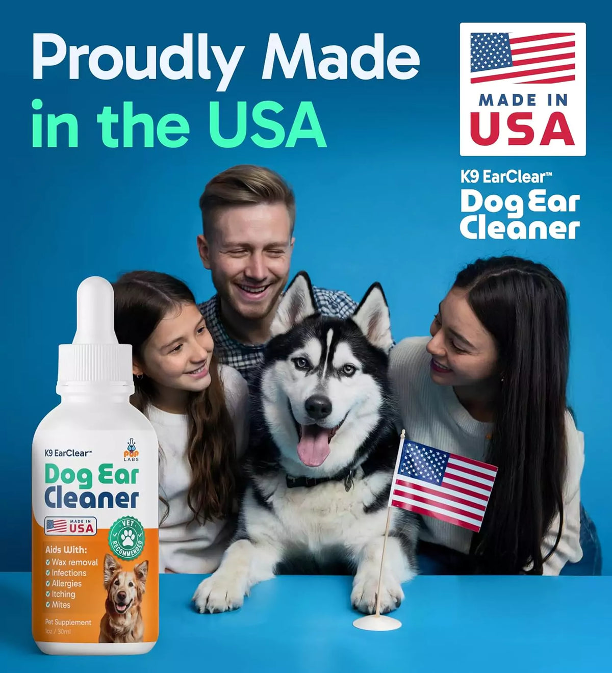 Natural Dog Ear Cleaning Drops – Gentle Earwax Removal & Daily Ear Care for Dogs