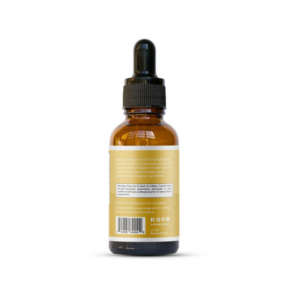 Bella All Natural Vitamin D3 K2 Drops – Organic MCT Oil Liquid Supplement, 50mL