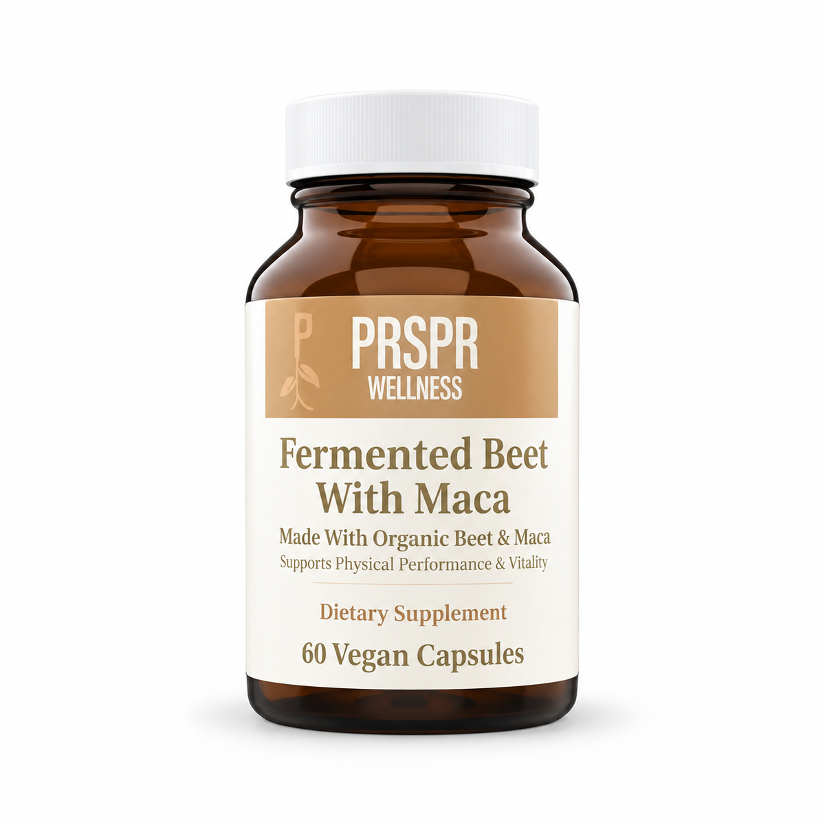 Circulation & Daily Vitality Support – Fermented Beet + Maca – 60 Vegan Capsules