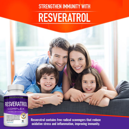 Toplux Nutrition Resveratrol Complex 1800mg – Antioxidant Support – 90 Capsules