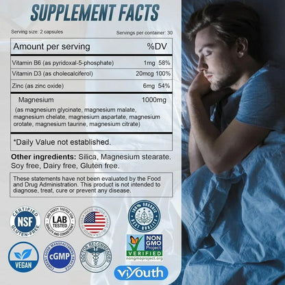 Glycinate Supplement, Magnesium 7 Complex Advanced with Citrate Malate Chelate