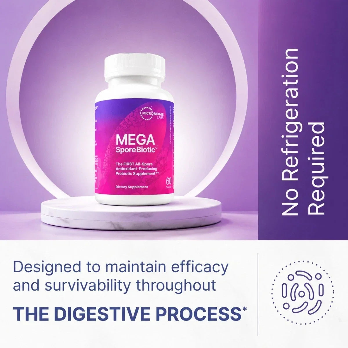 Microbiome Labs MegaSporeBiotic Probiotics 60 Capsules, Gut-Digestive Wellness