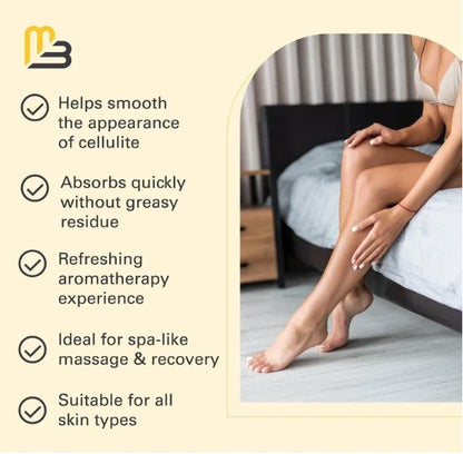 M3 Naturals Anti Cellulite Massage Oil Infused with Collagen and Stem Cell 8 fl