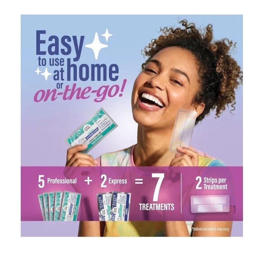 GuruNanda Premium Teeth Whitening Strips 14 Ct (7 Treatments) Coconut Oil Enamel