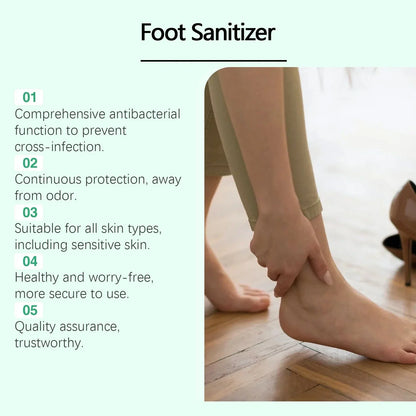 Antimicrobial Foot Sanitizer Spray with Tea Tree Oil – Odor Control & Daily Foot Care, 100ml