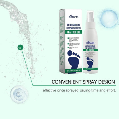 Antimicrobial Foot Sanitizer Spray with Tea Tree Oil – Odor Control & Daily Foot Care, 100ml