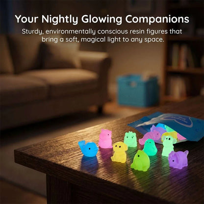 10 Pcs Mystery Blind Bags Glow in Dark Mini Animal Figures Resin Toys