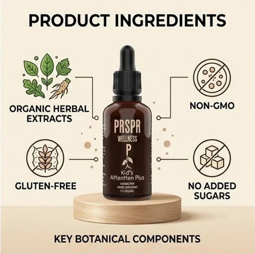 PRSPR Wellness Kid's Attention Plus 2Pack 60ml Focus Support Herbal Liquid Drops