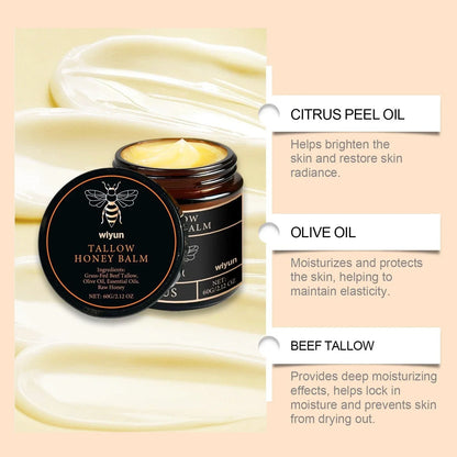 Terra Lotus organic Beef Tallow Balm with Raw Honey Citrus Moisturizing Cream