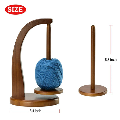 Yarn Holder for Knitting and Crocheting,Crochet Gift Standard Size, walnut