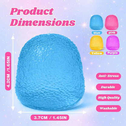 4PCS Gumdrop Squishy Toys Mini, Sweet Gel Candy Stress Ball, Sensory Squeeze Toy