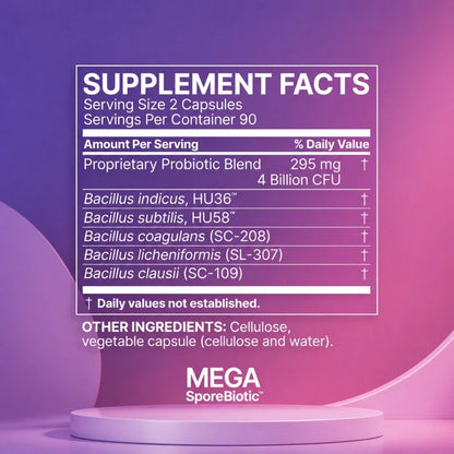 Microbiome Labs MegaSporeBiotic Probiotics 60 Capsules, Gut-Digestive Wellness