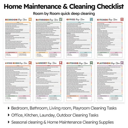 ADHD Cleaning Planner for Adults, Schedule and Letter, White