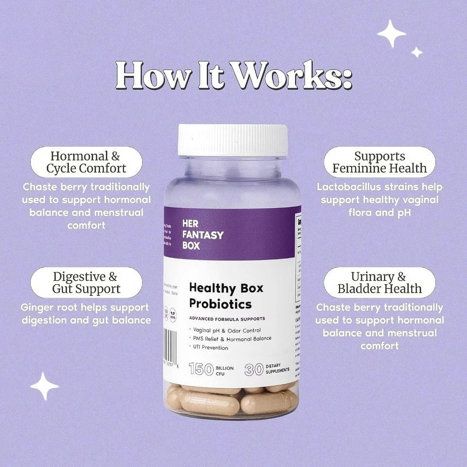 Women Wellness 3‑Bottle Set Probiotics Suppositories Herbal Capsules 120ct