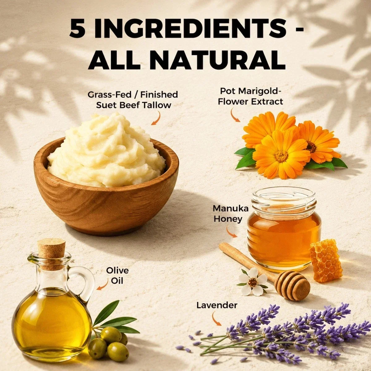 Lopeie Whipped Tallow Honey Balm | 4.23oz All-Natural Moisturizer for Dry Skin