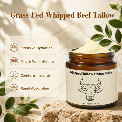 Lopeie Whipped Tallow Honey Balm | 4.23oz All-Natural Moisturizer for Dry Skin