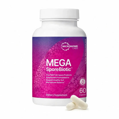 Microbiome Labs MegaSporeBiotic Probiotics 60 Capsules, Gut-Digestive Wellness