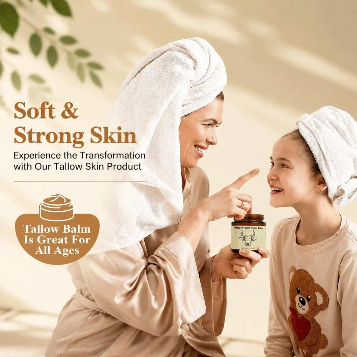Lopeie Whipped Tallow Honey Balm | 4.23oz All-Natural Moisturizer for Dry Skin