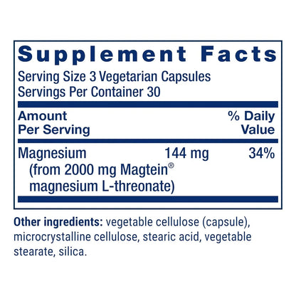 Life Extension Neuro-Mag Magnesium L-Threonate, Memory Health, Quick Thinking, C